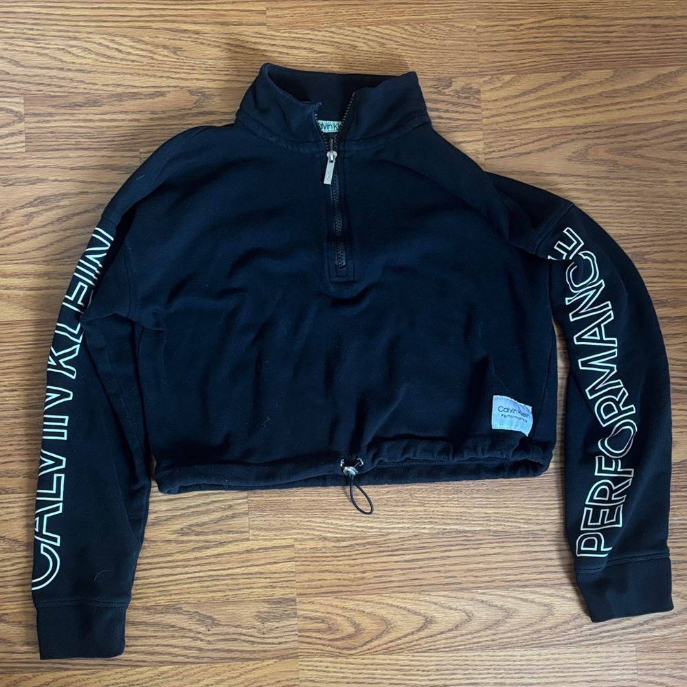 Calvin Klein Performance long-sleeve cropped half-zip